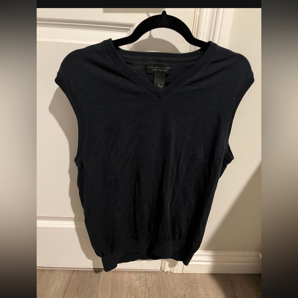 Men’s Bloomingdale’s Blue Merino Wool Sweater Vest Size: L